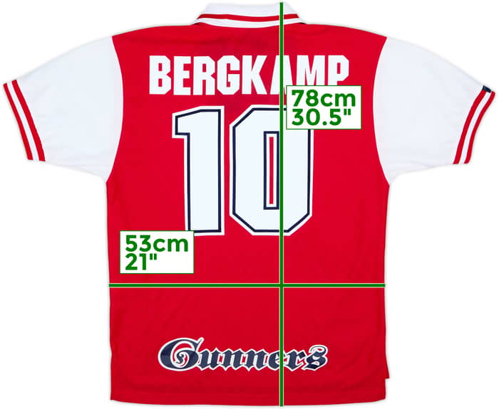 1996-98 Arsenal Home Shirt Bergkamp #10 - 10/10 - (L)
