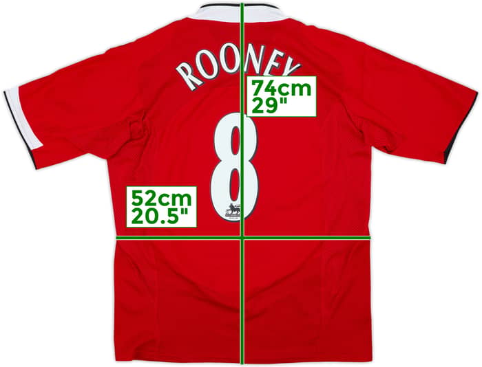 2004-06 Manchester United Home Shirt Rooney #8 - 10/10 - (L)
