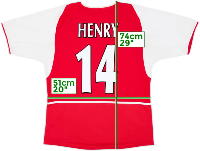 2002-04 Arsenal Home Shirt Henry #14 - 7/10 - (M)