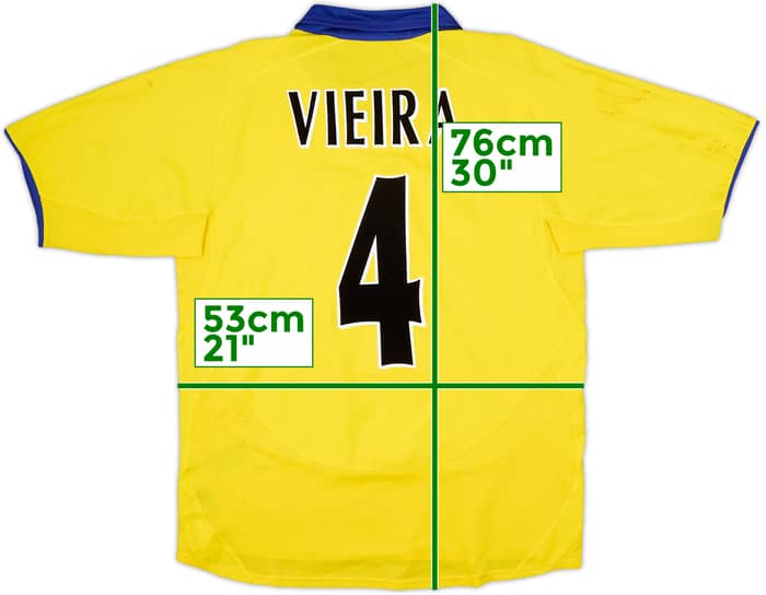 2003-05 Arsenal Away Shirt Vieira #4 - 7/10 - (M)