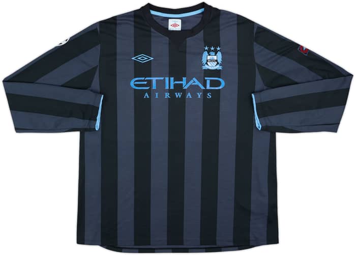 Camiseta de la tercera equipación de manga larga del Manchester City 2012-13 Kun Aguero #16 - 4/10 - (XXL)