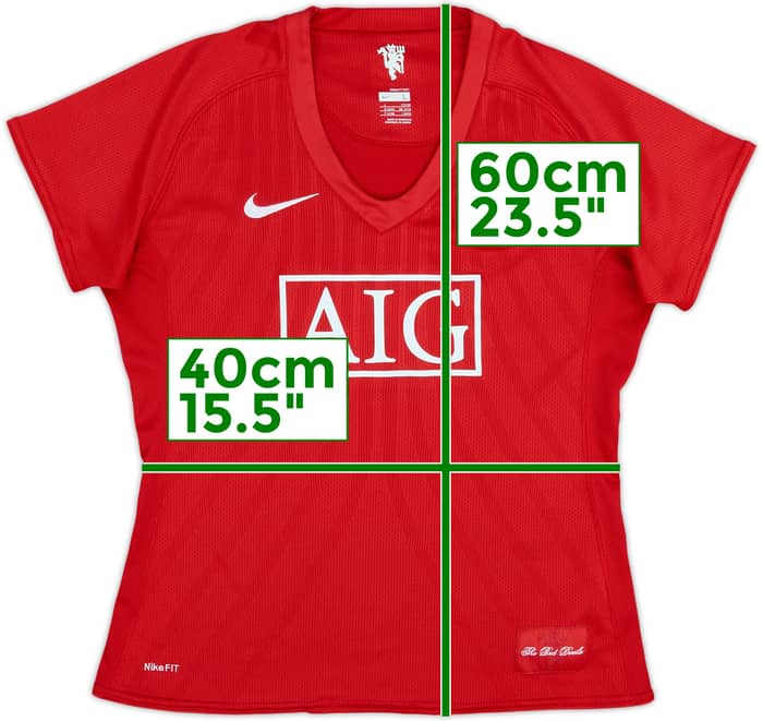 2007-09 Manchester United Home Shirt - 5/10 - (Women's L)