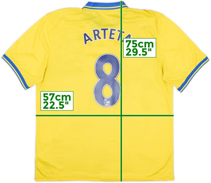 2013-14 Arsenal Away Shirt Arteta #8 - 6/10 - (XL)