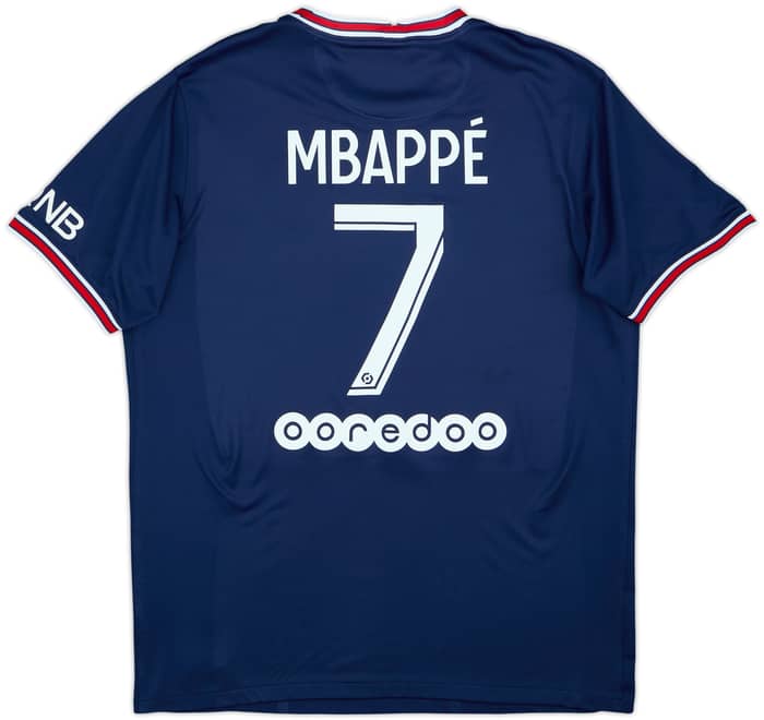 2021-22 Paris Saint-Germain Home Shirt Mbappe #7 - 8/10 - (L)
