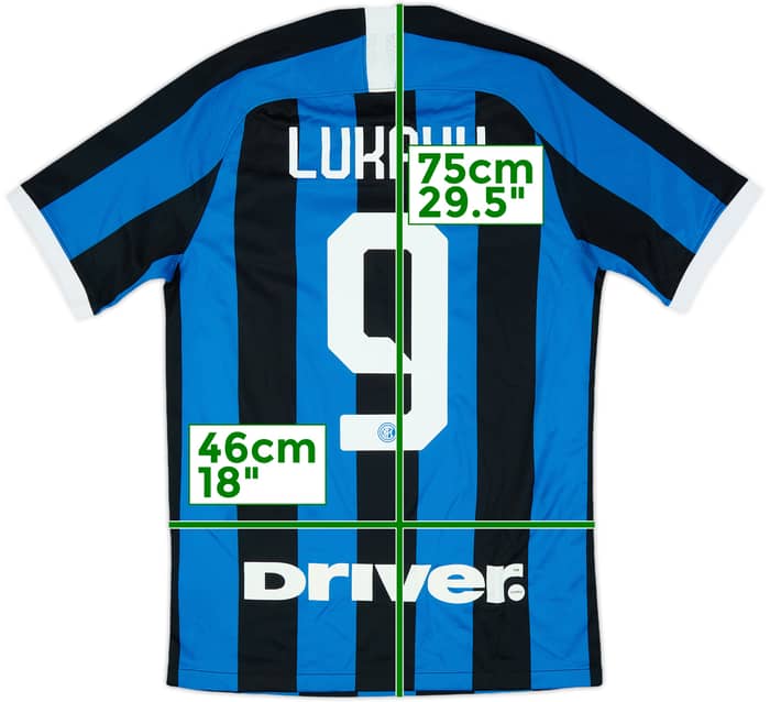 2019-20 Inter Milan Home Shirt Lukaku #9 - 8/10 - (S)