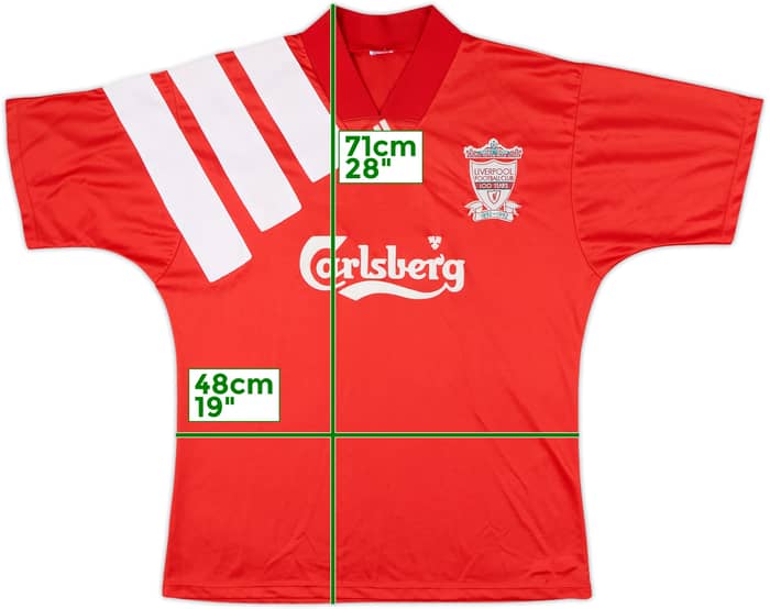 1992-93 Liverpool Centenary Home Shirt - 8/10 - (L)