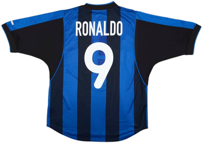 2000-01 Inter Milan Home Shirt Ronaldo #9 - 7/10 - (M)