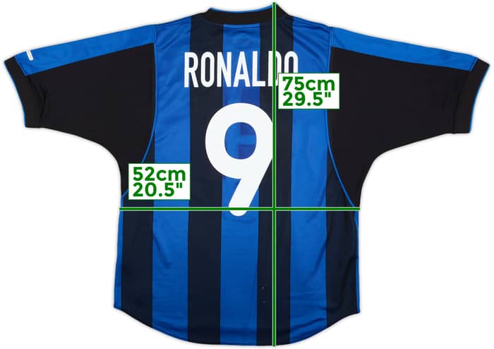 2000-01 Inter Milan Home Shirt Ronaldo #9 - 7/10 - (M)