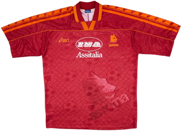 1995-96 Roma Home Shirt - 8/10 - (XL)