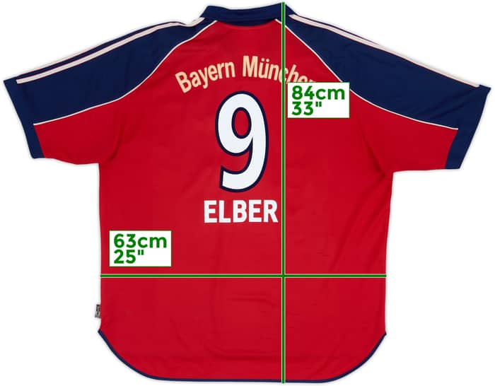 1999-01 Bayern Múnich Camiseta de local Elber #9 - 5/10 - (XXL)