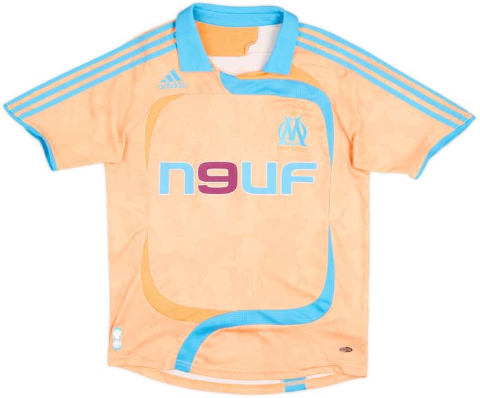 Camiseta de la tercera equipación del Olympique Marseille 2007-08 Cisse #9 - 8/10 - (Niños L)
