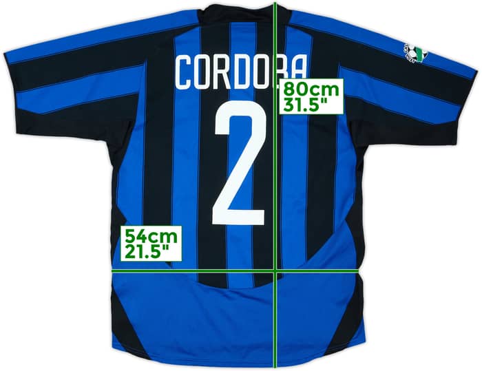 2003-04 Inter Milan Match Issue Home Shirt Cordoba #2