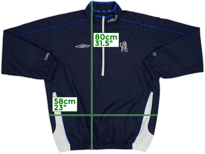 2001-03 Chelsea Umbro 1/2 Zip Track Jacket - 9/10 - (L)