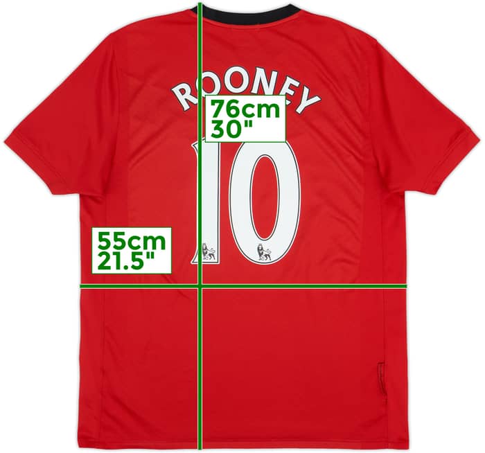 2009-10 Manchester United Home Shirt Rooney #10 - 6/10 - (L)