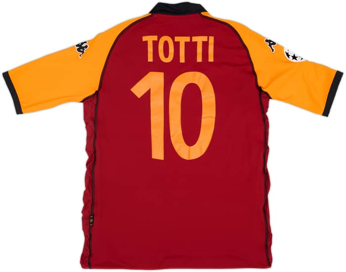 2002-03 Roma European Home Shirt Totti #10 - 9/10 - (XL)
