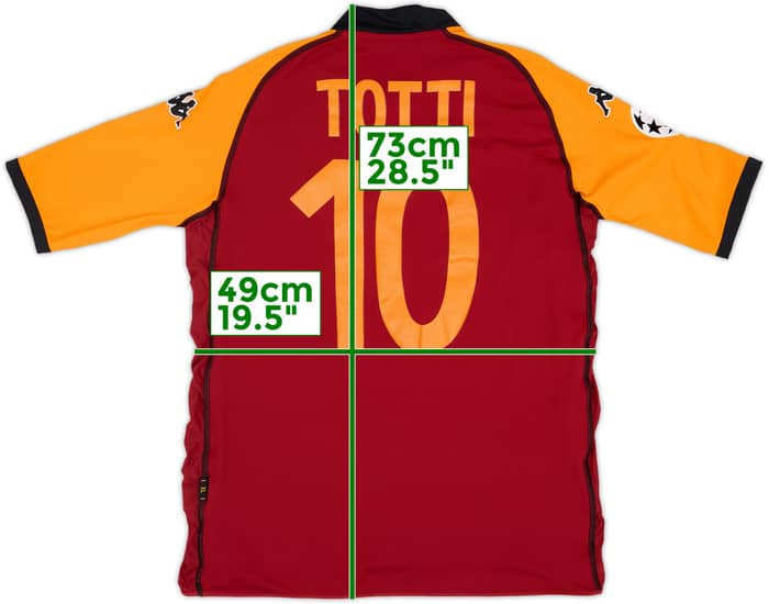2002-03 Roma European Home Shirt Totti #10 - 9/10 - (XL)