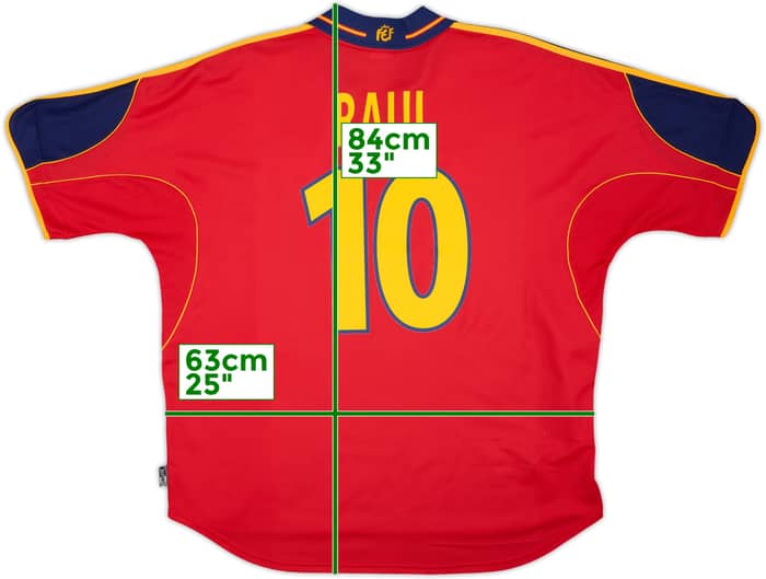 1999-02 Spain Home Shirt Raul #10 - 10/10 - (XL)
