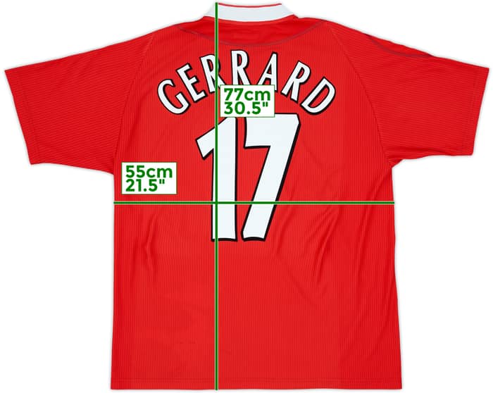 2002-04 Liverpool Home Shirt Gerrard #17 - 5/10 - (L)