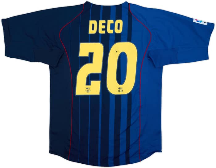 Camiseta de visitante del Barcelona 2004-05 Deco #20 - 6/10 - (L)