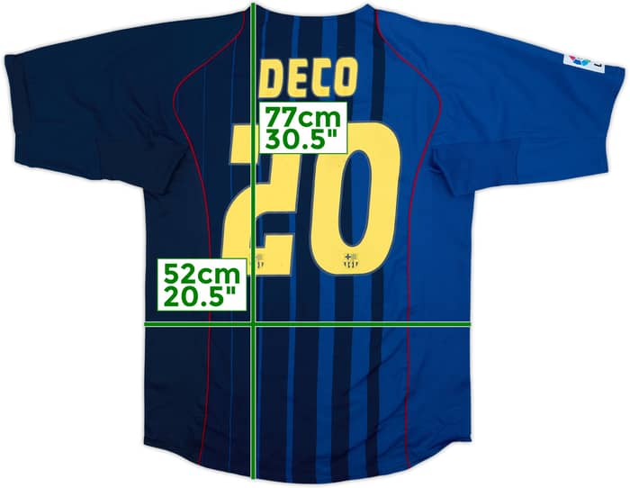 Camiseta de visitante del Barcelona 2004-05 Deco #20 - 6/10 - (L)
