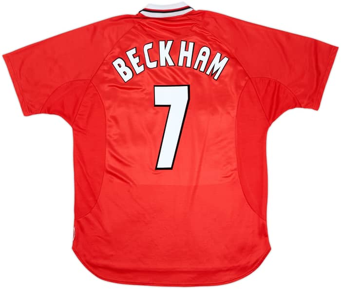 1997-00 Manchester United CL Shirt Beckham #7 - 8/10 - (XL)