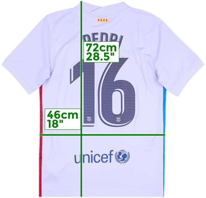 2021-22 Barcelona Away Shirt Pedri #16 - 8/10 - (S)