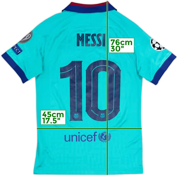 2019-20 Barcelona Tercera CL Camiseta Messi #10 - 7/10 - (S)