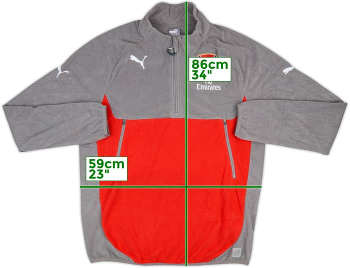2016-17 Arsenal Puma 1/4 Zip Fleece Top - 9/10 - (XL)