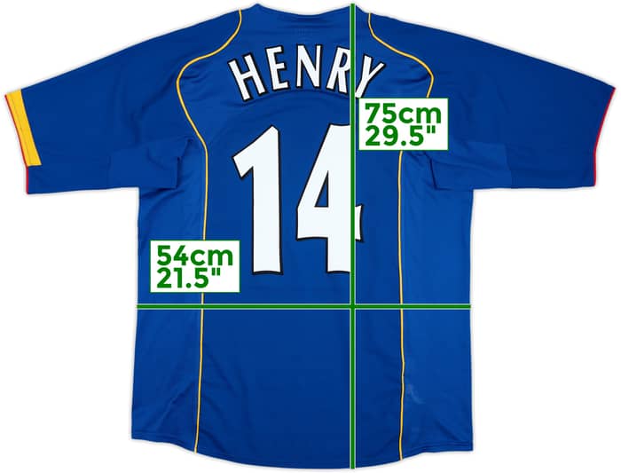 2004-06 Arsenal Away Shirt Henry #14 - 8/10 - (L)