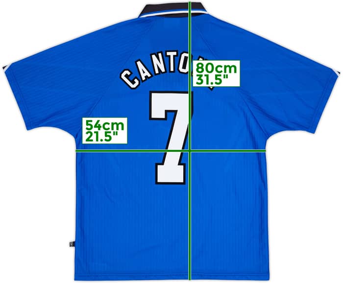 1996-98 Manchester United Third Shirt Cantona #7 - 8/10 - (L)