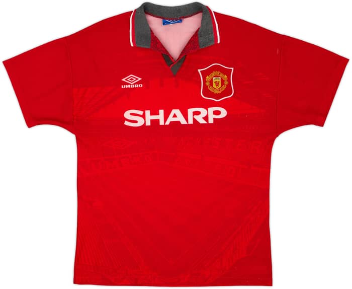 1994-96 Manchester United Home Shirt Beckham #24 - 7/10 - (M)