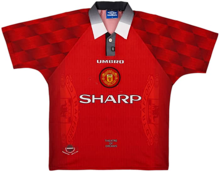 1996-98 Manchester United Home Shirt Cantona #7 - 6/10 - (M)