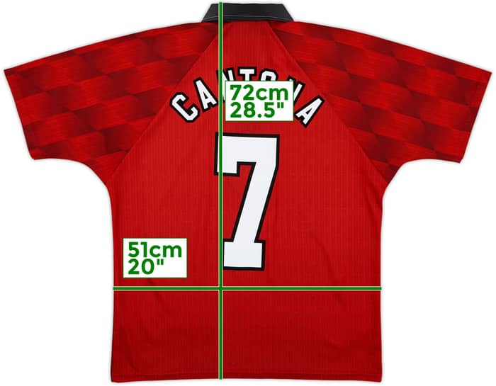 1996-98 Manchester United Home Shirt Cantona #7 - 6/10 - (M)