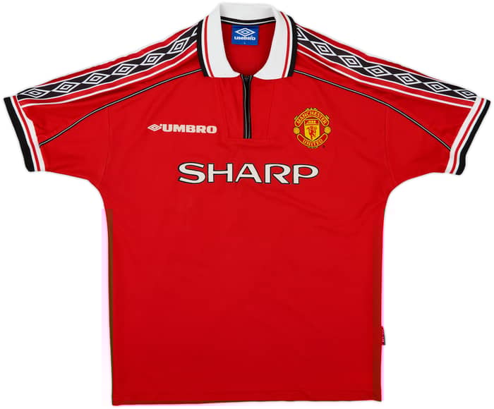 1998-00 Manchester United Home Shirt Beckham #7 - 8/10 - (L)