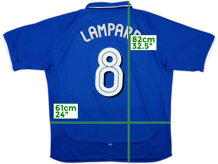 2001-03 Chelsea Home Shirt Lampard #8 - 8/10 - (XXL)