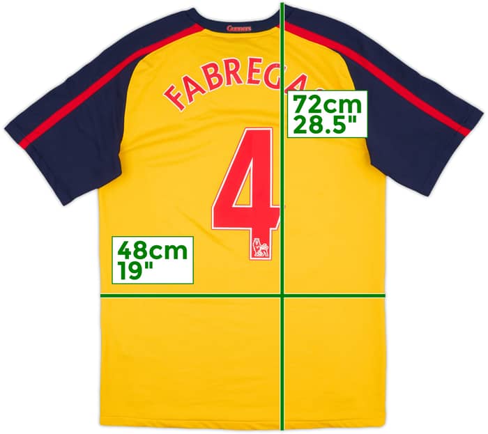 2008-09 Arsenal Away Shirt Fabregas #4 - 7/10 - (S)
