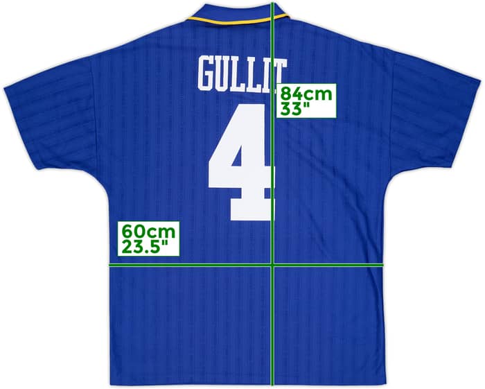 1995-97 Chelsea Home Shirt Gullit #4 - 6/10 - (XL)