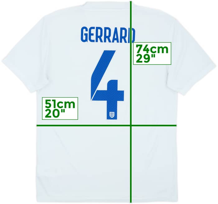 2014-15 England Home Shirt Gerrard #4 - 6/10 - (M)
