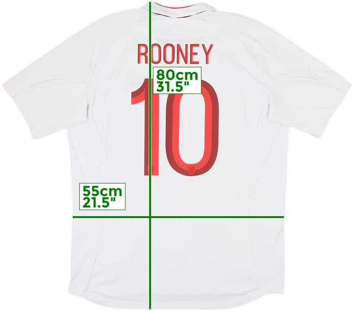 2012-13 England Home Shirt Rooney #10 - 5/10 - (L)
