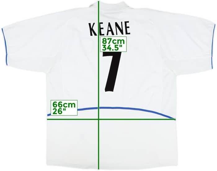 2002-03 Leeds United Home Shirt Keane #7 - 6/10 - (XXL)