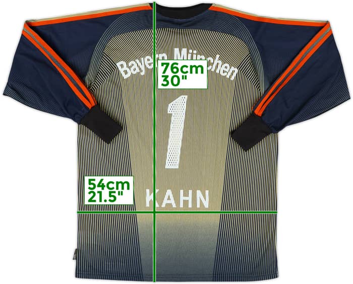 2003-04 Bayern Munich GK Shirt Kahn #1 - 7/10 - (S)