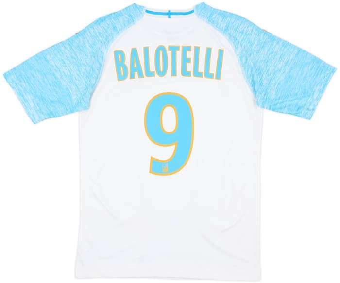 2018-19 Olympique Marseille Home Shirt Balotelli #9 - 9/10 - (XS)
