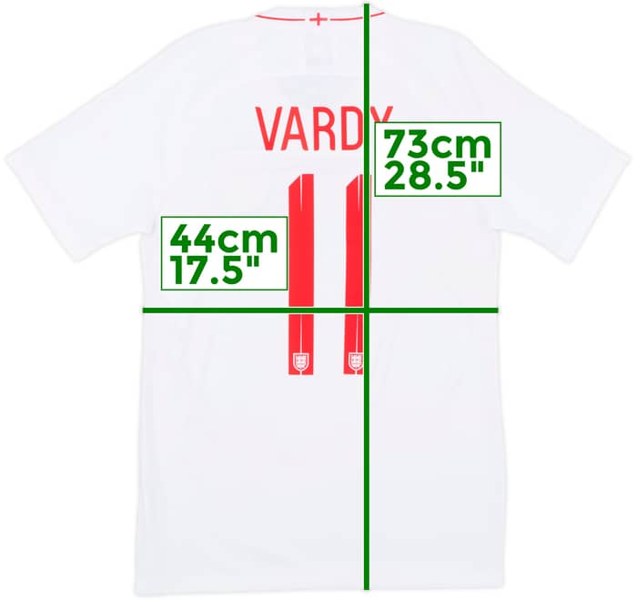 2018-19 England Home Shirt Vardy #11 - 6/10 - (S)