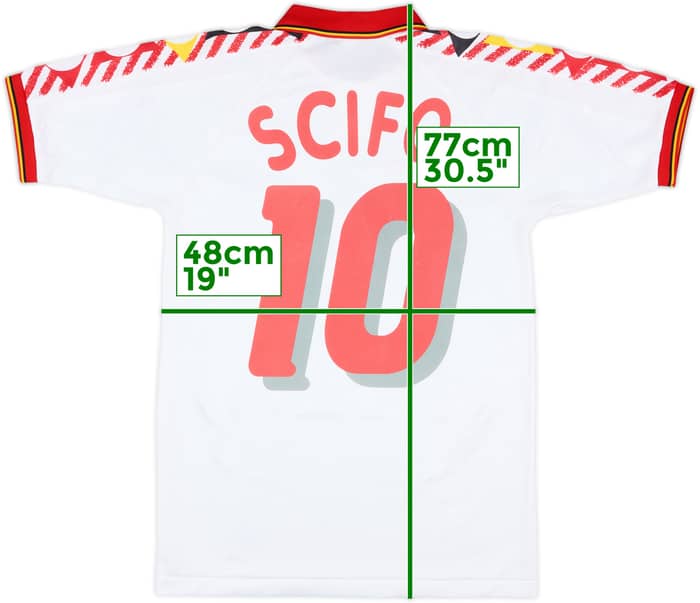 1994-96 Belgium Away Shirt Scifo #10 - 8/10 - (L)