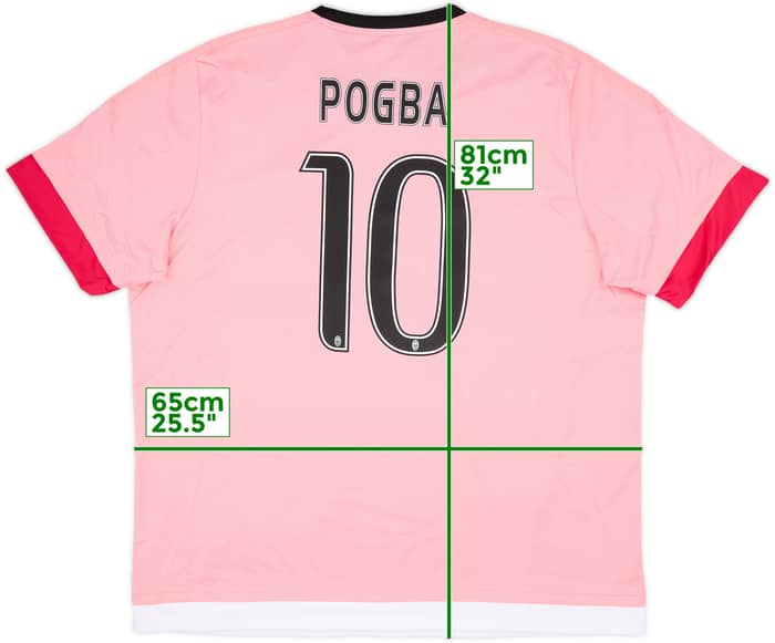 2015-16 Juventus Away Shirt Pogba #10 (XXL)