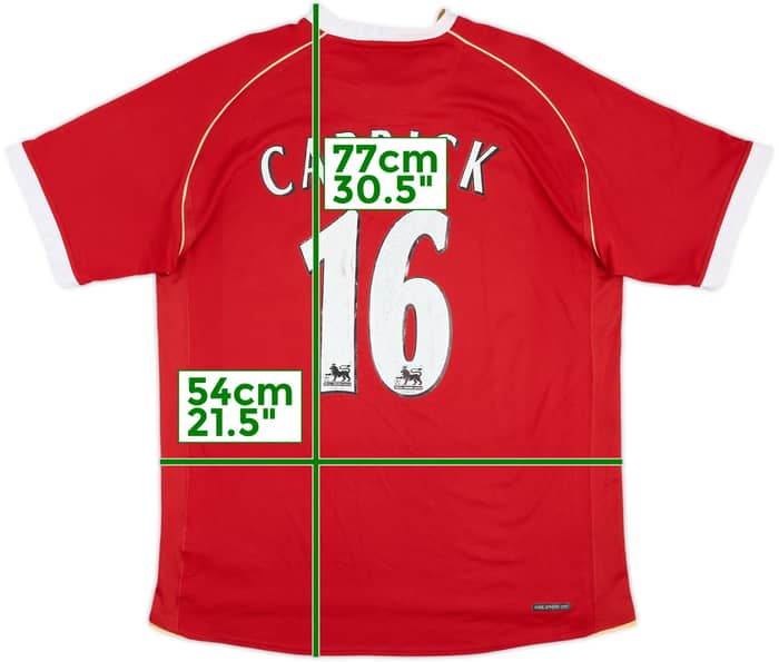 2006-07 Manchester United Home Shirt Carrick #16 - 6/10 - (M)