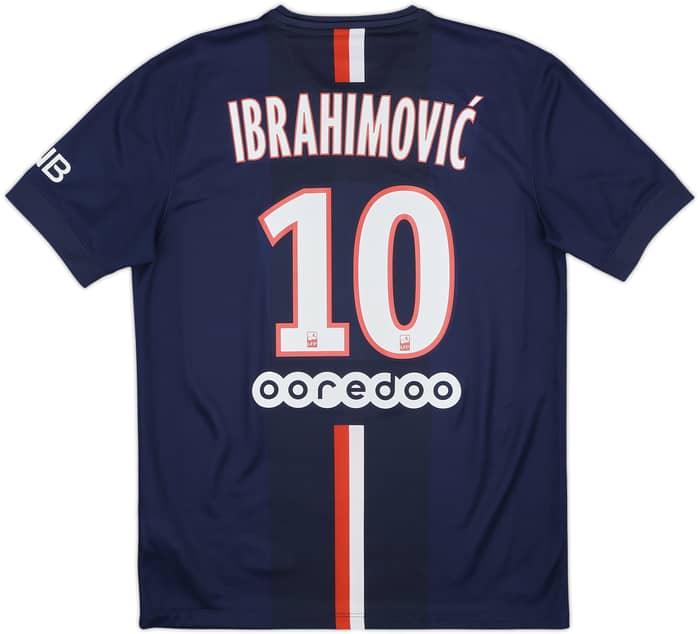 2014-15 Paris Saint-Germain Home Shirt Ibrahimovic #10 - 10/10 - (M)