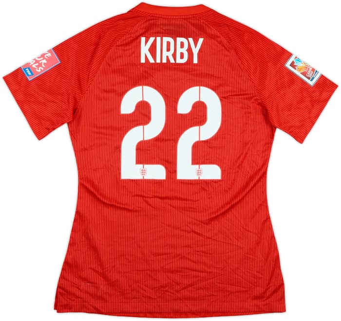 2015 England Women Match Issue Squad Signed FIFA World Cup Away Shirt Kirby #22