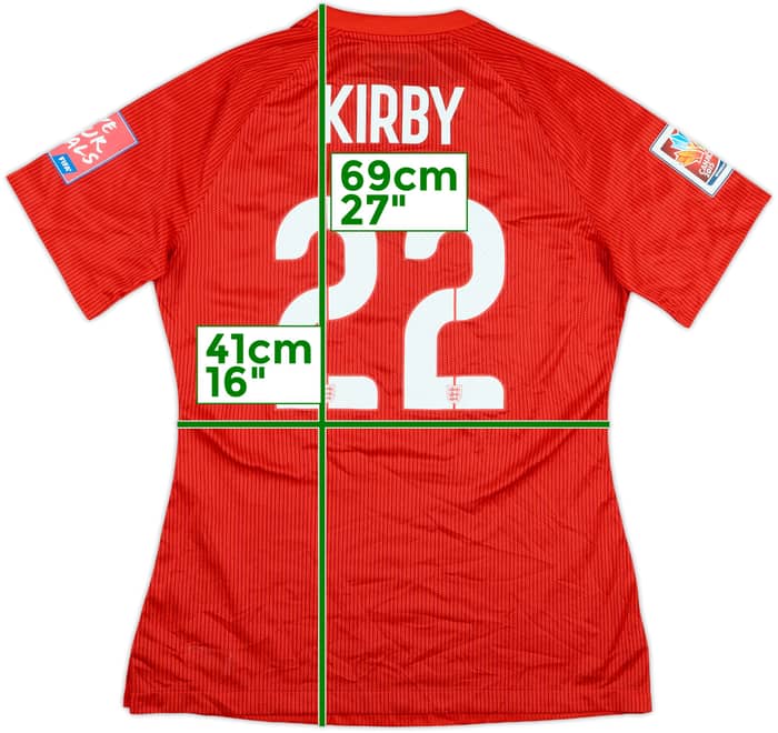 2015 England Women Match Issue Squad Signed FIFA World Cup Away Shirt Kirby #22