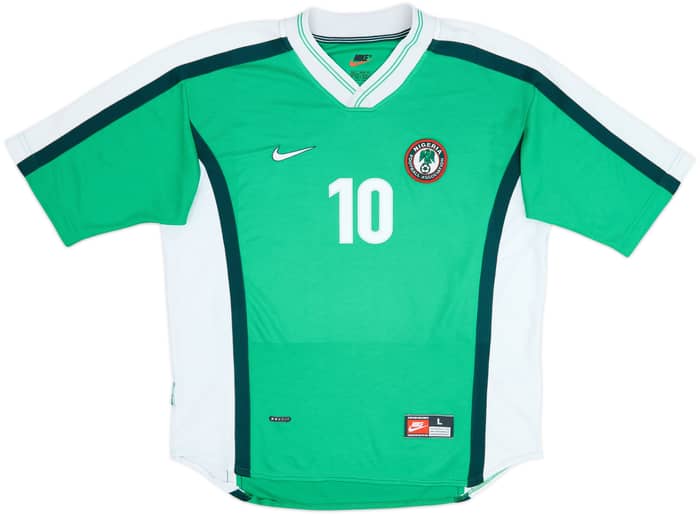 1998-00 Nigeria Home Shirt Okocha #10 - 8/10 - (L)